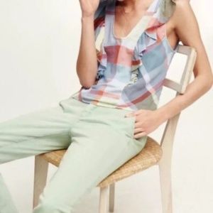 NWT Anthropologie Maeve Drive-In Plaid Top - Size 12